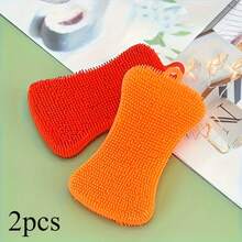 1pc Durable Dish Brush, Random Color, High-Quality Reusable Scrubbing Pad, Suitable For Kitchen Cleaning And Multi-Purpose Use - Multi-color - View 8