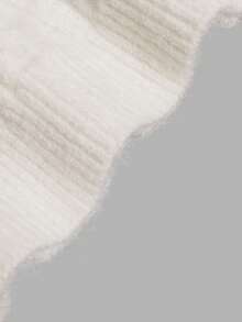 minisummer Women Elegant Fall Turtleneck Halter Knit Top, Cable Textured Sleeveless Fitted Cropped Sweater Vest For Daily Layering Outfits - White - View 5