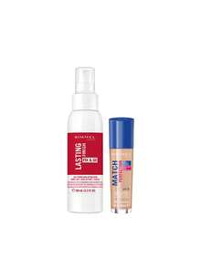 Rimmel 【組合組】Lasting Finish Fix & Go 定妝噴霧 100ml + Match Perfection 粉底液 經典米色 201 Cool 30ml - 持久妝效+201 經典米色 - 查看 1