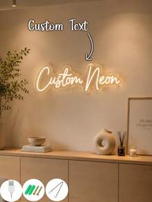1PC Custom LED Neon Sign, Personalized Name Text Light, USB Powered Acrylic Wall Decor, Custom Neon Lamp For Bedroom, Living Room, Wedding, Birthday Party, Anniversary, Home Bar, Photo Backdrop, Housewarming Gift - Multicolor (Style 6) - View 2