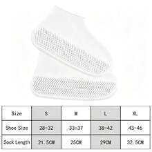1Pair Silicone Waterproof Shoe Covers, Non-Slip Reusable Rain Overshoes With Tire Tread Sole, Portable Foldable Shoe Protectors For Outdoor Travel Walking Cycling - Silicone Version - View 16