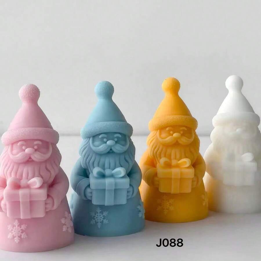 Santa Claus Scented Candle Silicone Mold DIY Christmas Handmade Scented Candle Plaster Diffuser Stone Ornament Mold - Santa Claus - View 1