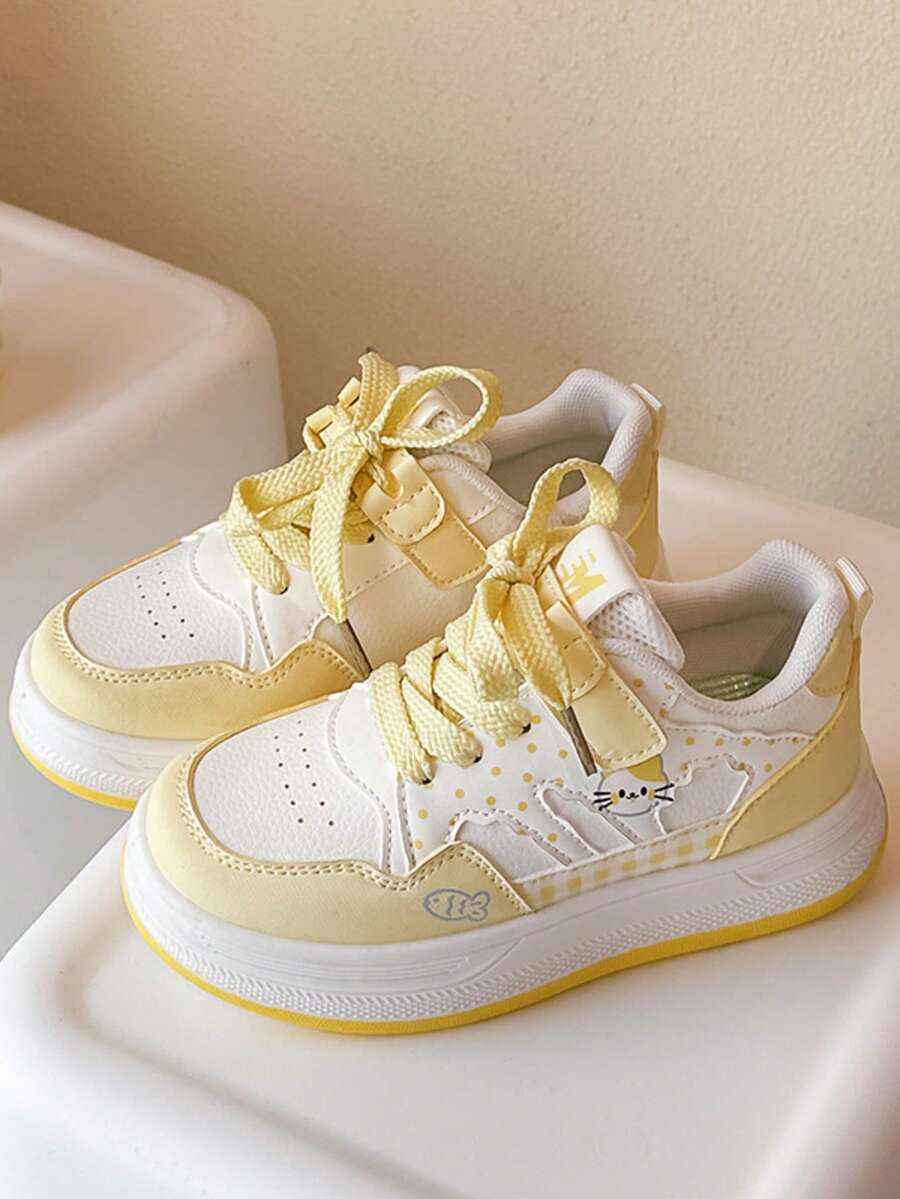 1 Pair 2026 Fashion Girls' Sports Shoes Low-Top Casual Flat Shoes ...