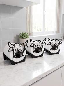 3/1pc Cow-Shaped Toilet Paper Holder, Freestanding Toilet Paper Storage Rack, Can Store Toilet Paper Rolls, Beautiful And Practical, Suitable For Indoor And Outdoor, Bathroom Storage Rack, Housewarming Gift, Bathroom Decor And Kitchen - Multicolor - View 7