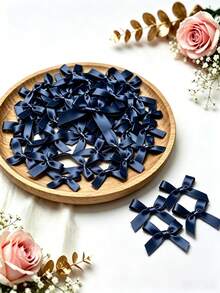 (50pcs/Pack) 4cm Ribbon Bows, Multiple Colors Available, Suitable For Gift Decoration And Hair Clip/Headband Making, Valentine's Day Gift - Plain Bow - View 5