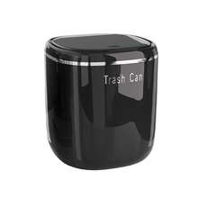 1pc Covered Storage Bin, Mini Desktop Trash Can, Tabletop Bedside Bedroom Office Desk Waste Paper Basket, Small Garbage Can, One-Touch Lid, Minimalist Nordic Style Student Paper Bin Storage Box, Flip-Top Storage Bucket, Desk Tea Table Cleaning Bin, Storage Container, Suitable For Office, Home - A - View 11