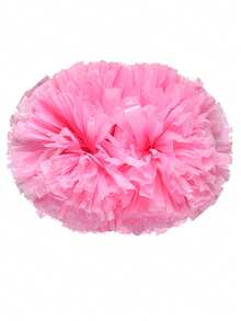 Cheerleading Double-Headed Pom Poms With Baton Handle Encryption Matte Flower Ball Cheer Pomoms For Adults Girls Boys Cheerleader Hand Flower Pom Pom For Dance Gymnastics Competitions Performances Activity Team Spirit Sports Dance Cheer Stuff - Multicolor - View 15