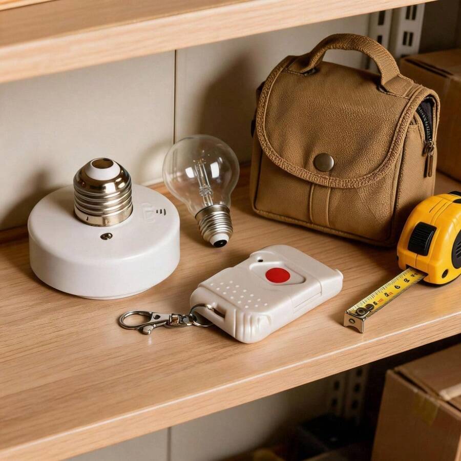 Practical Wireless Remote Control Lamp Kit, Unisex, For Home And Garage - White - View 1