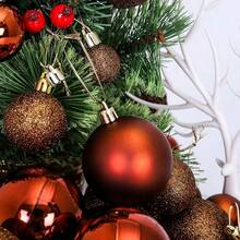 24pcs Christmas Decorations Christmas Balls Christmas Tree Ornaments Hanging Balls Ceiling Balls Shiny Balls Mall Decor Matte Balls 3cm/1.18in - View 8