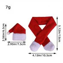 1 Set Christmas Creative Home Decor Non-Woven Fabric Scarf + Hat Wine Bottle Decoration, Kitchen Items, Suitable For Christmas Home Decoration - View 3