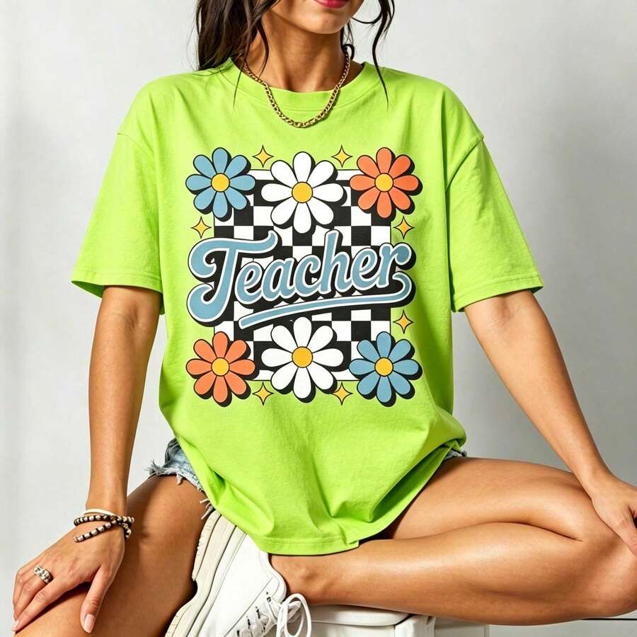Women T-Shirts - 青檸色 - 查看 1
