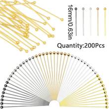 200pcs 16-40mm Iron Alloy Ball Pins, Handmade DIY Jewelry Bracelet Necklace Phone Car Hanging Keychain Material Accessories - Crochet Hook - View 13