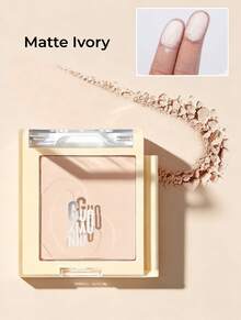 GUOXIAONIU Palet Highlighter Matte & Shimmer, Palet Makeup Pencerah Alami yang Bercahaya, Concealer & Bedak Pengatur Riasan Serbaguna, Cocok untuk Kontur Wajah dan Area Bawah Mata, Highlighter Pengatur Riasan Tahan Lama Mini Portabel - #Gading - View 10