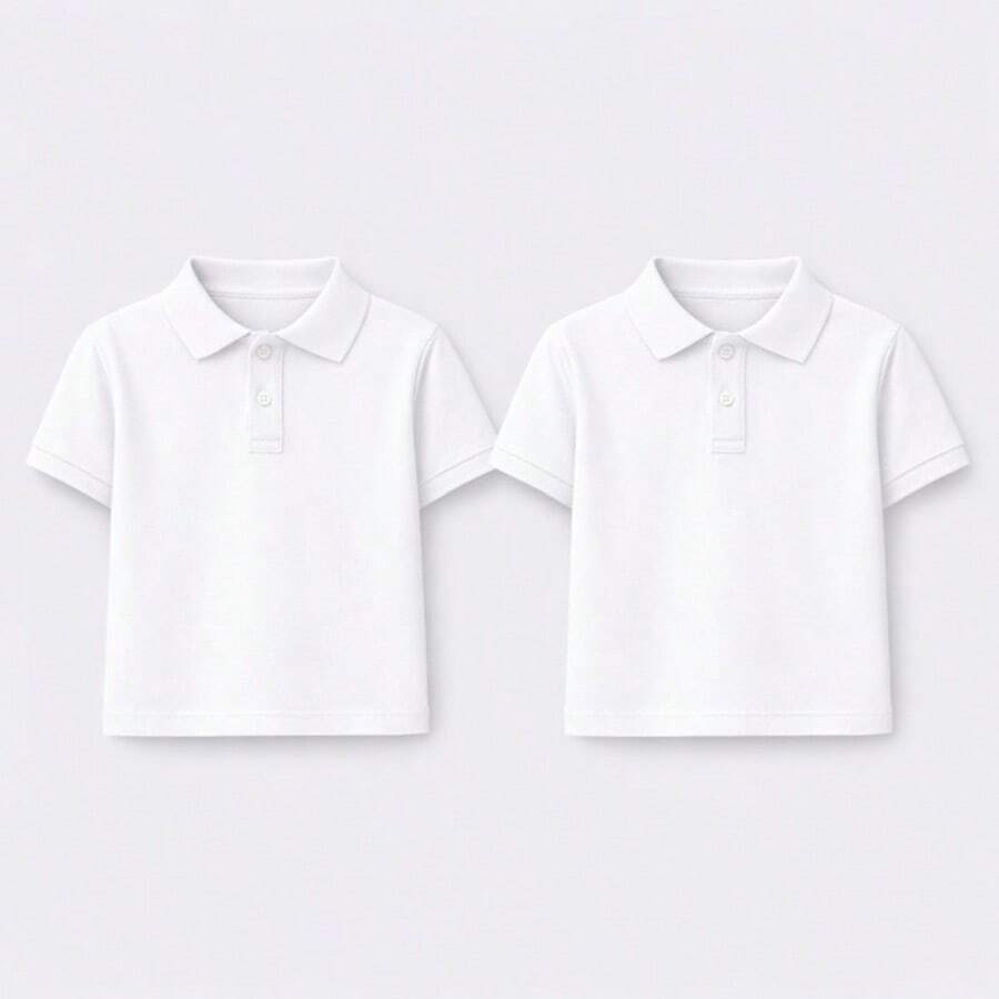 Young Boys Polo Shirts - White - View 1