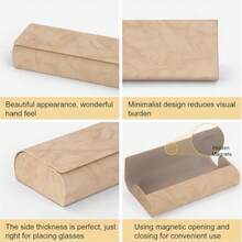 1pc Portable Handmade PU Eyeglasses Case, Fashion Glasses/Glasses Box - Multicolor - View 9