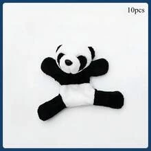 1/3/5/10pcs Cute Soft Panda Magnetic Fridge Magnets Decor - Oval Fabric Whiteboard And Refrigerator Decoration, Perfect For Gifts And Storage - Multicolor - View 7