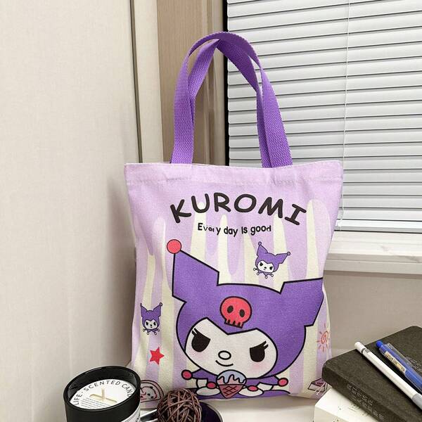 1pc Asmodee Cartoon Tote Bag, Large Capacity Lunch Bag, Handbag, Cute Student Tote Bag, Perfect Gift For Halloween, Christmas, Birthday, Ideal Surprise Gift For Students, Office Workers, Travel Enthusiasts, Teenagers And Friends