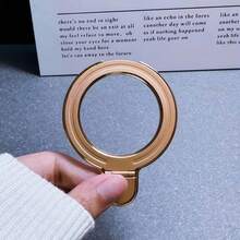 1 Buah Dudukan Ponsel Bulat Logam Berongga, Dudukan Ponsel Meja Cincin Jari Lentur, Stiker Belakang Magnetik, Dudukan Sederhana Berongga, Cocok untuk Panel Belakang Halus, Model Universal - MultiWarna - View 9