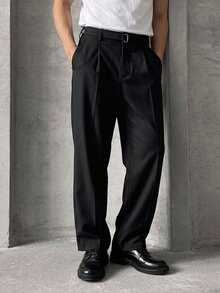 DAZY Men's Casual Slim Fit Dress Pants, Suitable For Spring And Autumn Outdoor And Daily Wear - Black - View 9