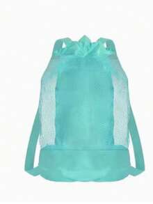 Adjustable Nylon Beach Toy Bag, Drawstring Closure, Lightweight Mesh Storage Bag, Suitable For Toys, Clothing, Etc., Ideal For Teen Beach Travel, 5 Colors Available, Teen Beach Shell Storage Bag - Multicolor - View 11