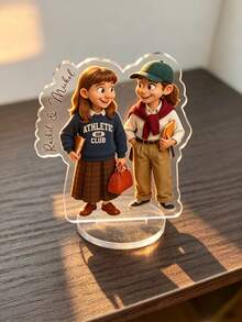 Custom Portrait Acrylic Figurine, Personalized Photo To Cartoon Acrylic Keychain, Custom Photo To Cartoon Acrylic Plaque, Custom Name Ornament, Wedding Keepsake, Anniversary Gift, Suitable For Couples/Friends/Family Custom Cartoon Photo Gift - C-cartoonized Name Accessories - View 8