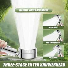 Home Shower Head - High Pressure 3-Mode Filtered Handheld Sprayer With On/Off Switch, Includes Hose And Leak-Proof Tape, Water-Saving, Suitable For Dog And Cat Grooming - Shower Head - View 6