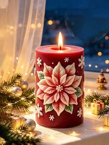 Holly Leaf Embossed Cylindrical Silicone Candle Mold, Reusable And Easy Release, Suitable For Aromatherapy Candles, Plaster, Epoxy Resin, Handmade Soap Crafts, Embossed Holly Leaf Cylindrical Design, Home Desktop Decor, Candle Making Mold, Suitable For DIY Enthusiasts, Christmas, New Year, Thanksgiving, Halloween - A - View 5