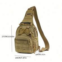 Small Fishing Backpack,Waterproof|Wear-Resistant|Durable|Molle|EDC|Outdoor Tactical Messenger Bag,  For  Hiking,  Daily Carry Small Gym Bag - KhakiA - View 2