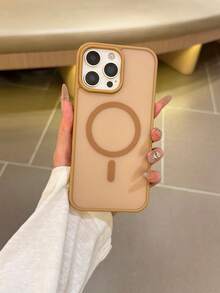 Luxury Matte Wireless Charging Shockproof Phone Case, Compatible With Apple 17/16/15/14/13/12/11 Pro Max, With Semi-Transparent Armor Protective Cover, New Model Compatible With IPhone 18 Pro Max, 18 Pro Phone Protective Case - Brown - View 1