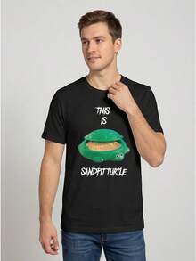 Men T-Shirts - 黑色 - 查看 4