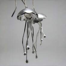 Unique Jellyfish Shaped Earrings, Fashionable Appearance, Stylish And Unique, Ideal Jewelry For Dating Occasions - Silver - View 4