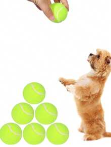 6/12PCS Dog Tennis Balls, 2-Inch Fetch Balls Compatible With Ball Launcher, Interactive Pet Training Toy For Indoor & Outdoor Play, Durable Dog Exercise Balls - 6pcs - 查看 7