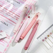 12入莫蘭迪色螢光筆，柔觸感、耐褪色、水性墨水、圓筆尖，適用於辦公用品、書寫與標記、筆記本與素描 - 12支裝 - 查看 4