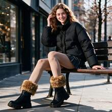 Faux Fur Cuffs For Boots, Short Boot Fur Covers, Boot Toppers For Women - Dark Brown - View 5