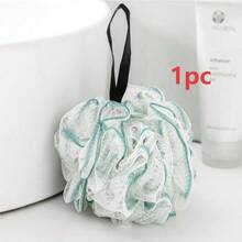 1pc Floral Pattern Bath Bubble Ball Set, Soft Exfoliating Scrub Ball, Rich Foam, Gentle Exfoliating Bath Ball, Back Massage Bath Ball, Loofah, Skin-Friendly Material, Suitable For Personal Care Exfoliation And Body Cleansing, 2pcs Pink Bath Balls - Multicolor - View 7
