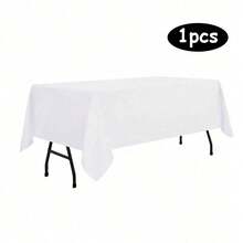 4/6/8/10 pièces Nappe rectangulaire blanche 57 X 102 pouces, convient pour table de 4 pieds, résistante aux taches, résistante aux plis, nappe en polyester lavable, convient pour la salle à manger, le mariage, le banquet, la fête, le buffet - Multicolore - Voir 26