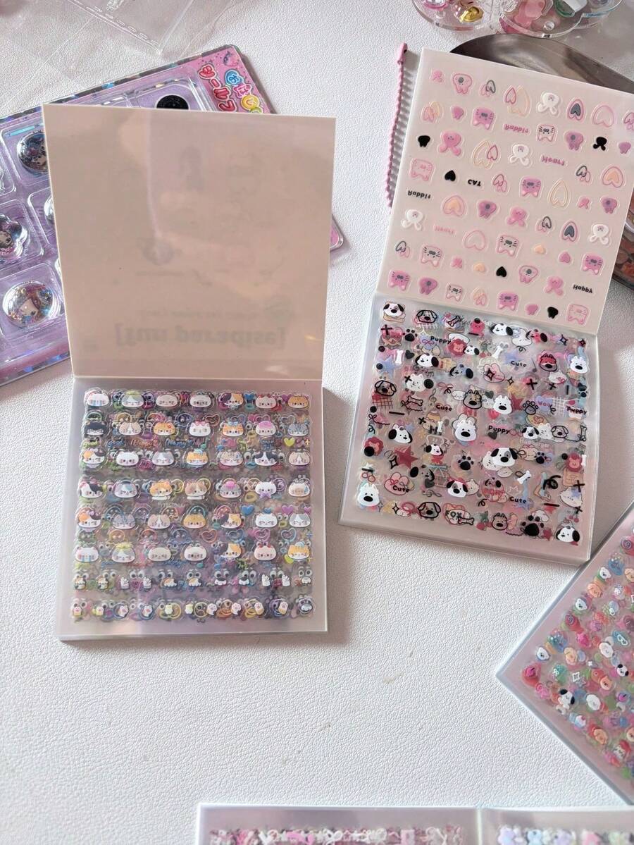 24pcs PET Film Cutting Stickers Mini Icons For Books Decor Materials Journal DIY Collages - B - View 1