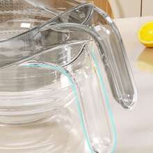 1pc Multifunctional Colander With Handle, 2-In-1 Design, Can Be Used As Vegetable Washing Basket, Rice Washing Basket, Strainer And Fruit Bowl, Suitable For Kitchen Sink, Also Suitable For Washing Rice, Preparing Salad And Draining Noodles - Clear - View 7