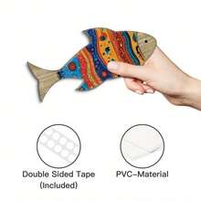 3pcs Tropical Fish Art Wooden Wall Decor. Suitable For Living Room And Bar Decoration - A - View 5