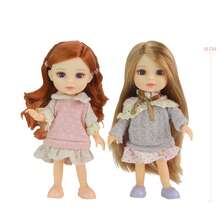 Set Boneka Anak Perempuan 4-in-1, Hadiah Pesta Anak Perempuan, Boneka BJD 6 Inci, Boneka Sendi dengan Berbagai Pakaian, Hadiah untuk Anak-anak, Hadiah Koleksi - 4 boneka - View 6