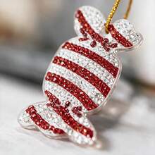 12pcs Holiday 5D DIY Diamond Painting Christmas Decoration Set - Vibrant Keychains, DIY Christmas Candy Diamond Painting Kit Perfect For Holiday Decor And Handmade Crafts, Christmas Diamond Painting, Christmas Decorations, Christmas Crafts - View 8