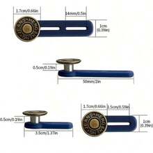1Pc/2/4/6/8/10Pcs Pants Button Extender, Universal Jeans Waist Size Converter, Belt Extension Buckle, Waistband Expansion Button Pants Waist Adjuster Extender, Pants Too Small No Sewing Needed To Make Larger, Maternity Pants Elastic Button, Easy To Use, No Tools Required - Multicolor - View 3