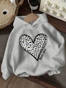 3pcs-Tween Girl 3 Pieces Set Fun Print Pullover Sweatshirt, Warm And Comfortable Thermal-Lined Pullover Pullover Sweatshirt For Autumn/Winter - Black - View 3