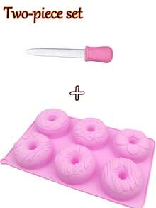 6-Cavity Patterned Donut Silicone Baking Mold, 6-Grid Patterned Donut Mold, 3D Patterned Round Donut Chocolate Cake Mold, Multi-Patterned Donut Jelly Handmade Soap Silicone Baking Tray, Suitable For Donut Theme Party, Birthday Dessert Table, Afternoon Tea Snacks, Party Desserts, Chocolate, Mousse Cake, Jelly, Aromatherapy Candle, Handmade Soap - Multicolor - View 12