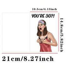 1 pièce - Carte d'anniversaire avec enveloppe pour elle, 30e anniversaire - Carte d'anniversaire pour 30 ans, cadeau d'anniversaire idéal pour n'importe qui - A - Voir 2