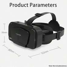 VR 虛擬實境頭戴式 3D 鏡片穿戴裝置，適用於電視、電影與電子遊戲，兼容 iOS 與 Android 系統，支持 4.5-7 吋螢幕 - 查看 12