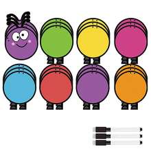hoojojo 8/16pcs 7-Color Erasable Flash Cards, Double-Sided Blank Writing Cards, Reusable Handwriting Practice Cards, English Word Matching Activity Supplies, Interactive Learning Stationery, Classroom Game Props, Back To School - Multicolor - View 17