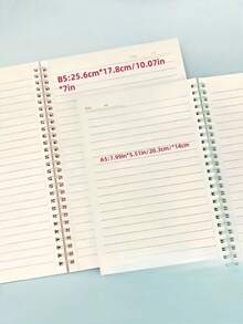 4pcs/Set A5 Size Spiral Coil Notebook (60/120 Pages Optional) 7mm College Ruled Inner Pages Thick Cardboard Cover 6 Colors Student Learning Notes/Diary Writing/Office Supplies Coil Notebook Large Capacity Minimalist Fashion Colorful Notebook Suitable For Students, Working Women, Home Office Summer/Autumn Stationery Gift, Random Color - A - View 6