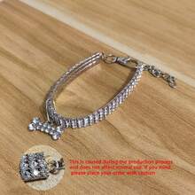 1pc Pet Collar, White Necklace, Suitable For Cats And Dogs, Decorated With Bone Pattern, Suitable For All Seasons - Silver - View 13