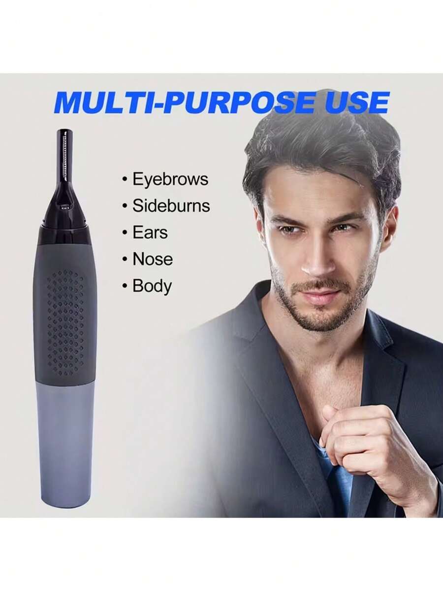 Multifunctional Eyebrow Trimmer, Electric For Men, Nose Hair Trimmer, Rechargeable Facial Hair Shaver Painless Detail Trimmer With Sharp Blade For Eyebrows, Sideburns, Nose And Ear Hair